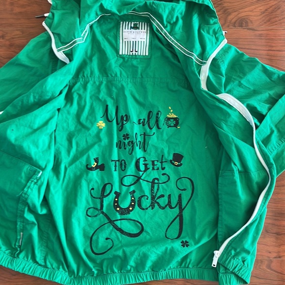 Denim & Flower Green Full Zip Lightweight Hoodie Jacket - Picture 9 of 10